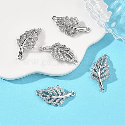 Verbindungsanhänger mit Mikropavé aus Messing mit durchsichtigen Zirkonia-Steinen&nbsp;XGRQ3P816-600P