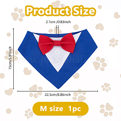 Bandana en coton avec nœud papillon pour chien pour fourniture de costumes pour animaux de compagnie&nbsp;ANIM-WH0001-01B
