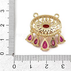 Pendentifs avec zircon cubiques à micro-pavés en laiton&nbsp;KK-S526-11G-A