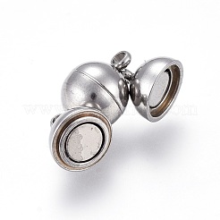 Fermoirs magnétiques en acier inoxydable 201 résistant au ternissement avec boucles&nbsp;STAS-K200-03P-B