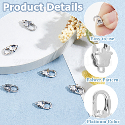 8 шт. латунные застежки-лобстеры&nbsp;KK-HS0001-54P