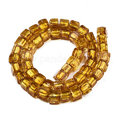 Бусины ручной работы бусины серебряной фольгой&nbsp;FOIL-N004-01B-05