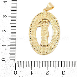 Латунные микропаве прозрачные подвески с фианитом&nbsp;KK-I723-32G