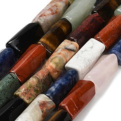 Природных драгоценных камней смешанного бисер нитей&nbsp;G-C220-A01-9x20mm