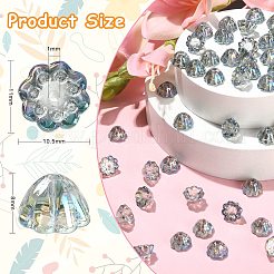 100 шт. Прозрачные стеклянные бусины&nbsp;GLAA-CJ0001-91