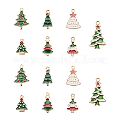56pcs 7 pendentifs en émail en alliage d'or clair de style&nbsp;ENAM-LS0001-57