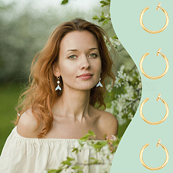 20 шт. фурнитура для сережек-клипс из нержавеющей стали 304&nbsp;STAS-UN0055-12