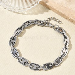 Sets aus ovalen Gliederketten und Armbändern aus Edelstahl 304&nbsp;SJEW-D091-08P