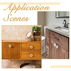 Фарфоровые ручки для дверных ящиков&nbsp;LS-PORC-WH0015-09AB