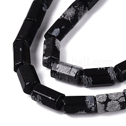 Granos de obsidiana de copos de nieve naturales hebras&nbsp;GG-N002-01A-05