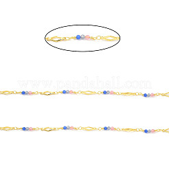 Catene di perline fatte a mano con rombi in ottone&nbsp;CHC-P011-F01-G