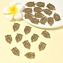 Святая овальная резная люстра из сплава Девы Марии в тибетском стиле&nbsp;S-TIBEP-LF0961YKG-AG