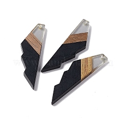 Gros pendentifs en résine opaque et bois de noyer&nbsp;RESI-M027-09E