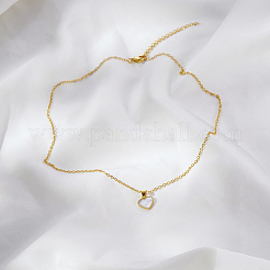 Colliers pendentifs en forme de cœur en acier inoxydable 304 et coquillage blanc naturel pour femmes&nbsp;BL5235-2