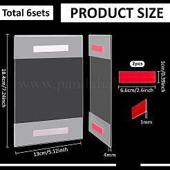 Rechteckiger Acryl-Tischkarten-Displayrahmen und doppelseitiges Klebeband&nbsp;AJEW-WH0609-493A