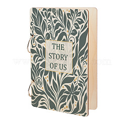 Carpeta de hojas sueltas de madera con 2 anilla&nbsp;DIY-WH0547-065