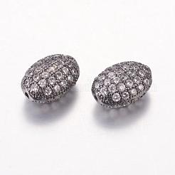 Perline zirconi micro pave  in ottone&nbsp;ZIRC-F001-54B
