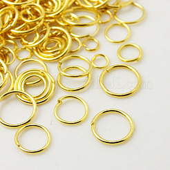 1 кольца прыжок коробка латунь&nbsp;KK-X0059-G-B