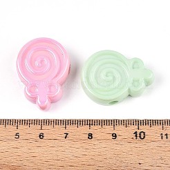 Непрозрачные акриловые бусины с УФ-покрытием&nbsp;OACR-T028-51