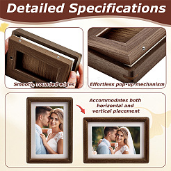 4 soporte rectangular para marco de fotos de madera&nbsp;AJEW-WA0004-82A