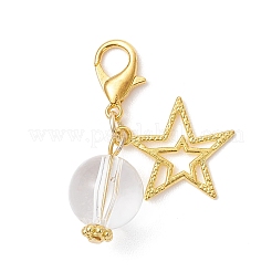 Акриловые круглые бусины и подвески из сплава&nbsp;HJEW-JM04639