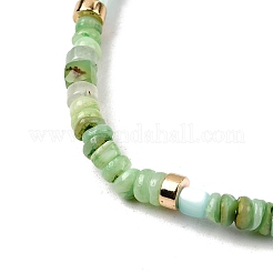Bracelets extensibles en perles d'amazonite naturelle et de coquillages pour femmes&nbsp;WU5531-4
