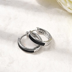 Латунные серьги-кольца из прозрачного кубического циркония&nbsp;EJEW-K276-11P-01