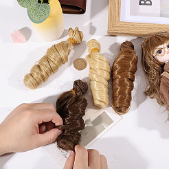 4 stücke 4 farben pp haar puppe perücke haar&nbsp;DIY-GL0005-56B