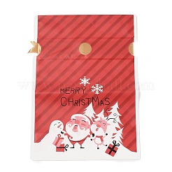 Bolsas de embalaje de plástico de papá noel de navidad bolsas con cordón&nbsp;ABAG-Q053-03G