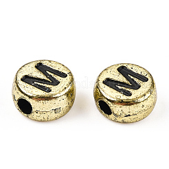 Плакированные акриловые бусины с горизонтальными отверстиями&nbsp;PACR-Q099-M03-G