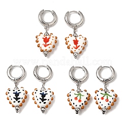 Orecchini pendenti a cerchio in ottone&nbsp;KK-CBA8324-26P