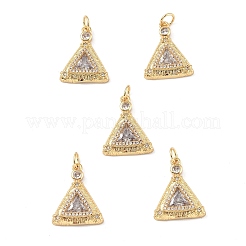 Латунные микропаве прозрачные подвески с фианитом&nbsp;KK-E068-VF328