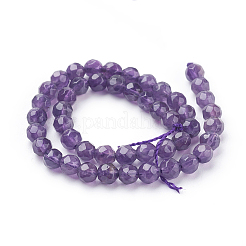 Natürlichen Amethyst Perlen Stränge&nbsp;G-C073-8mm-3