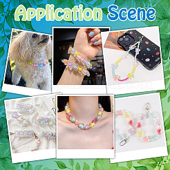 960шт матовые прозрачные акриловые бусины&nbsp;OACR-PH0004-73