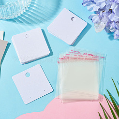 20pcs cartes d'affichage de boucle d'oreille en papier&nbsp;CDIS-TADJ0002-01B
