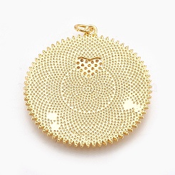 Латунные микро проложить кубического циркония подвески&nbsp;LS-ZIRC-O026-25G-NR