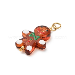 Weihnachten handgedrehten lampwork Glasanhänger&nbsp;STAS-C147-03D