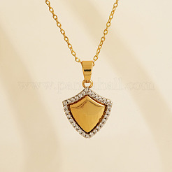 Элегантные латунные подвески с микропаве из прозрачных кубических цирконий FA0989-3