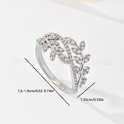 Женские кольца на палец из латуни с микропаве и кубическим цирконием&nbsp;PB9120-6