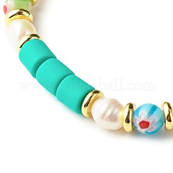 Bracciali elasticizzati fatti a mano in argilla polimerica&nbsp;BJEW-JB06351