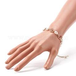Pflaumenblütenblume Glasgliederarmband für Mädchen Damen&nbsp;X1-BJEW-TA00017-03