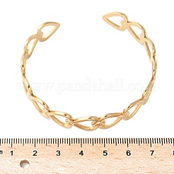 Браслеты-манжеты из нержавеющей стали 304 для женщин&nbsp;BJEW-U032-22G