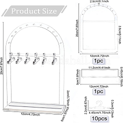 Прозрачные акриловые стойки для серег&nbsp;ODIS-WH0025-62