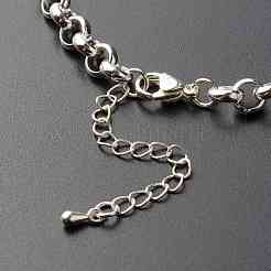 Colliers à chaîne rolo en acier inoxydable 304&nbsp;NJEW-JN03542