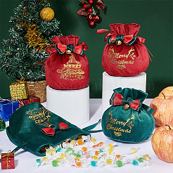 4 Stück 4 Stile Weihnachtssamt-Süßigkeiten-Apfel-Taschen&nbsp;TP-BC0001-06
