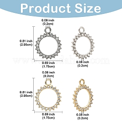 Подвески со стразами из сплава 12 шт.&nbsp;FIND-YW0007-95G