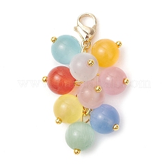 10 шт. круглые подвески в виде кошачьего глаза&nbsp;HJEW-JM03551-01