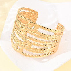 Браслеты-манжеты из нержавеющей стали 304&nbsp;BJEW-P382-01B-G