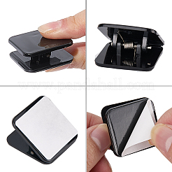 Clip a molla autoadesive in acrilico quadrato&nbsp;AJEW-WH20011-56B