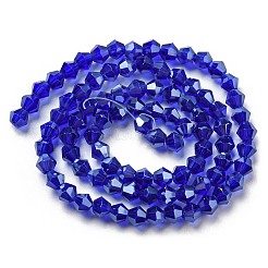 Transparentes perles de verre de galvanoplastie brins&nbsp;EGLA-A039-T2mm-A06